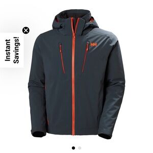 Helly Hansen Men's Alpha 3.0 Ski Jacket, Size Medium, NWT, Slate color